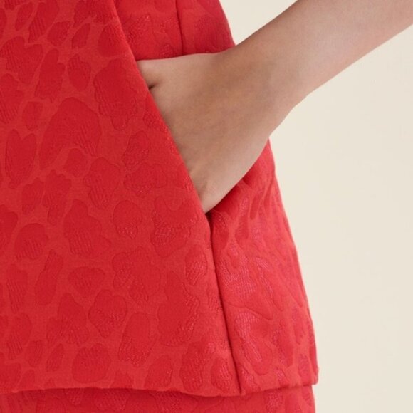 NWT Maje orange red metallic animal print skorts, L - Picture 5 of 10